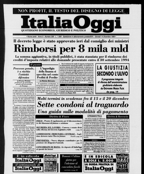 Italia oggi : quotidiano di economia finanza e politica